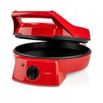 Nedis FCPM100FRD macchina e forno per pizza 1 pizza(e) 1800 W Nero, Rosso