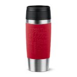 EMSA Travel Mug Classic N2020400 tazza da viaggio 360 ml Nero, Rosso, Acciaio inox Acciaio inox