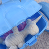 HOMCOM-Triciclo-Passeggino-Azzurro-a-Forma-di-Moto-per-Bambini-18-72-mesi-con-Tettuccio-Rimovibile