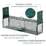 PawHut-Gabbia-Trappola-per-Animali-Vivi-con-Doppia-Porta-Trappola-per-Conigli-Gatti-e-Piccoli-Animali-100x25x28cm