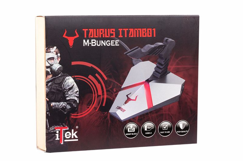 ITEK-MOUSE-BUNGEE-TAURUS-MB01-TENDIFILO-CON-HUB-USB-3.0-CARD-READER-LUCE-LED-ITAMB01