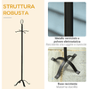 Outsunny-Set-Attrezzi-per-Camino-5-Pezzi-Base-con-Attizzatoio-Pinza-Paletta-e-Scopa-in-Metallo---Nero