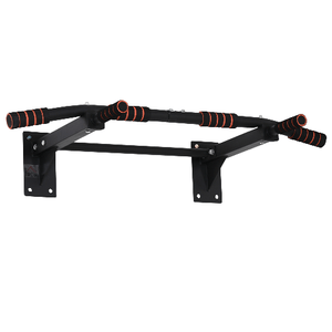 HOMCOM Sbarra per Trazioni Multifunzione in Acciaio da Parete, 94x51x18cm, Nera