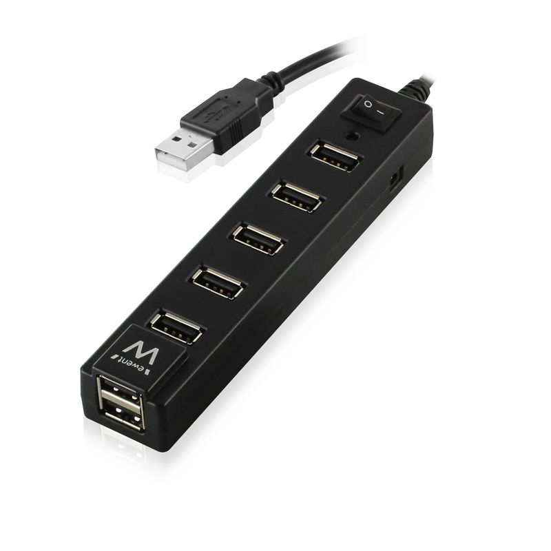 EWENT-HUB-USB-2.0-7-PORTE-CON-TASTO-ON-OFF-EW1130