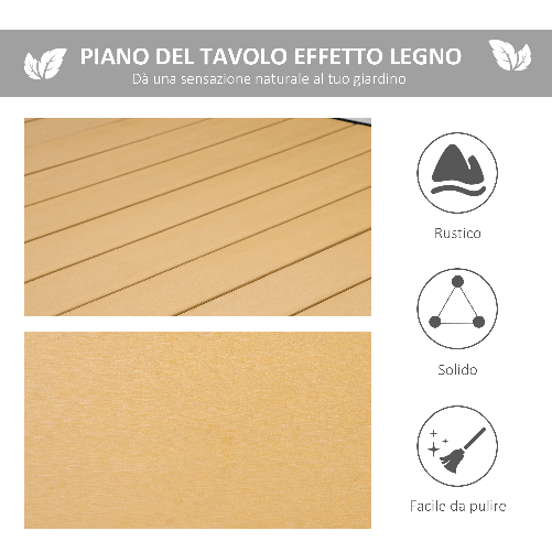 Outsunny-Tavolo-da-Giardino-per-8-Persone-in-Alluminio-Tavolo-da-Esterno-in-Plastica-per-Terrazzo-e-Balcone-Nero-e-Color-Legno