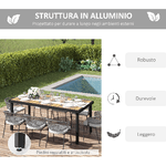 Outsunny-Tavolo-da-Giardino-per-8-Persone-in-Alluminio-Tavolo-da-Esterno-in-Plastica-per-Terrazzo-e-Balcone-Nero-e-Color-Legno