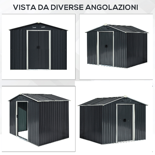 Outsunny-Casetta-da-Giardino-Porta-Utensili-in-Lamiera-di-Acciaio-Capanno-da-Giardino-in-Acciaio-con-Porte-Scorrevoli-236x174x190cm-Grigio