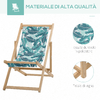 Outsunny-Set-2-Sdraio-da-Giardino-Pieghevoli-in-Legno-con-Schienale-Reclinabile-a-4-Livelli-Fantasia-Tropicale