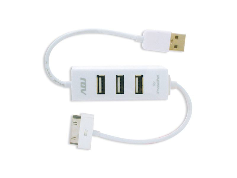 ADJ-HUB-USB-3-PORTE-CON-ATTACCO-USB-E-PER-IPHONE-IPOD-IPAD-HB202W