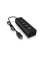 4x-USB-3.0-Type-A-Hub--Integriertes-USB-Type-C-Anschlusskabel--USB-3.0-Type-C-Datenbertragung-bis-zu-5-Gbit-s