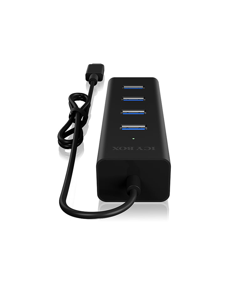 4x-USB-3.0-Type-A-Hub--Integriertes-USB-Type-C-Anschlusskabel--USB-3.0-Type-C-Datenbertragung-bis-zu-5-Gbit-s