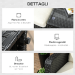 Outsunny-Salotto-da-Giardino-con-2-Poltrone-e-2-Poggiapiedi-in-Rattan-PE-Tavolino-in-Vetro-Nero