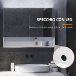 HOMCOM-Armadietto-con-Specchio-a-Muro-Luci-a-LED-Ripiano-Aperto-e-Ripiano-Interno-80x15x60cm