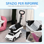 HOMCOM-Macchina-Cavalcabile-per-Bambini-12-36-Mesi-con-Maniglione-e-Barre-di-Sicurezza-Rimovibili-Licenza-Mercedes-Bianca