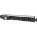 Intellinet 711432 unità di distribuzione dell'energia (PDU) 6 presa(e) AC 1.5U Nero, Grigio