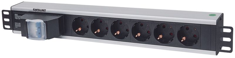 Intellinet-711432-unita-di-distribuzione-dell-energia--PDU--6-presa-e--AC-1.5U-Nero-Grigio