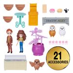 Wizarding-World-Harry-Potter-Magical-Minis-set-di-gioco-Diagon-Alley-3-in-1-con-luci-e-suoni-2-personaggi-e-21-accessori