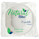 Natural Bibo BIBO 25 Scodelle In Bioplastica Bianche 500 ml