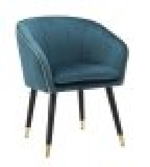 Poltrona elegante, tessuto ottanio, gambe legno nero 62x58x78cm Paris Gold
