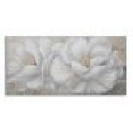 DIPINTO SU TELA WHITE/GOLD FLOWER CM  140X3,7X70