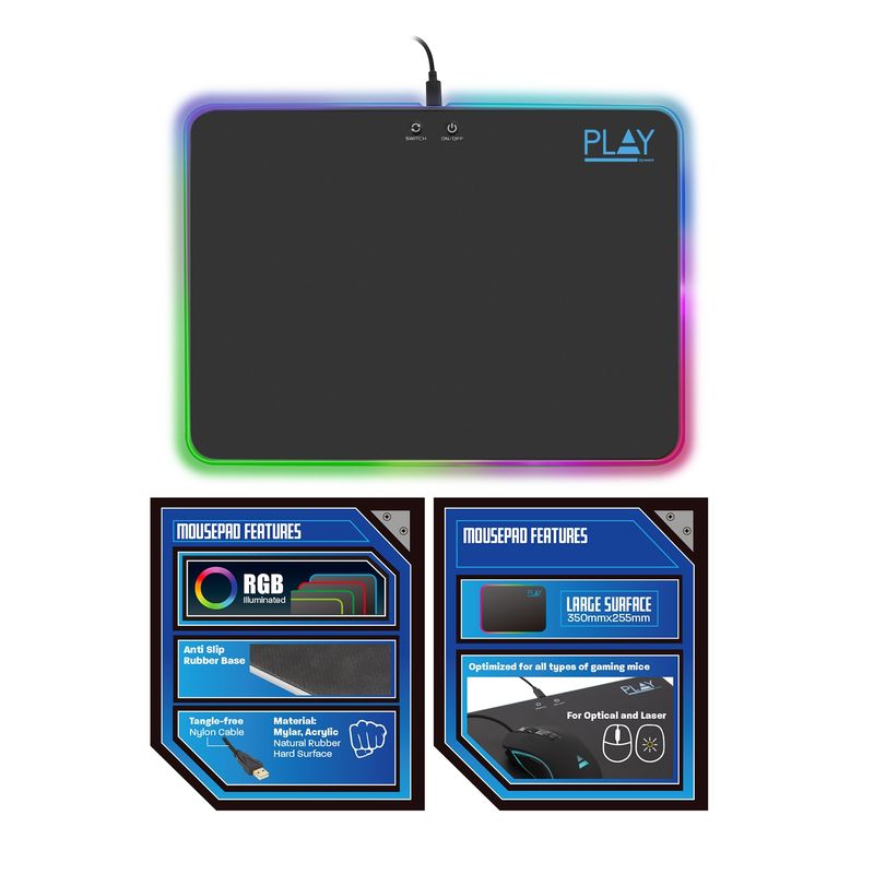 PLAY-BY-EWENT-MOUSEPAD-GAMING-LED-RGB-3525-PL3341