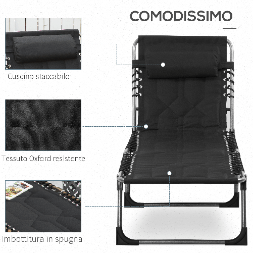 Outsunny-Sdraio-da-Giardino-con-Schienale-Regolabile-su-5-Livelli-Poggiatesta-e-Tasca-188x57x30cm