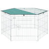 PawHut-Recinto-Pieghevole-per-Cani-e-Cuccioli-in-Filo-Metallico--120cm-x-60cm--con-Copertura-in-Poliestere-Impermeabile
