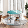 PawHut-Recinto-Pieghevole-per-Cani-e-Cuccioli-in-Filo-Metallico--120cm-x-60cm--con-Copertura-in-Poliestere-Impermeabile