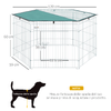 PawHut-Recinto-Pieghevole-per-Cani-e-Cuccioli-in-Filo-Metallico--120cm-x-60cm--con-Copertura-in-Poliestere-Impermeabile