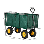 Outsunny-Carrello-da-Giardino-in-Acciaio-con-Pareti-Laterali-Ribaltabili-e-4-Ruote-Capienza-342L-Verde