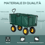 Outsunny-Carrello-da-Giardino-in-Acciaio-con-Pareti-Laterali-Ribaltabili-e-4-Ruote-Capienza-342L-Verde