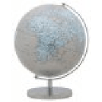 Mappamondo girevole da appoggio 25x34cm Argento e Azzurro