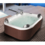 Mini piscina idromassaggio da esterno rettangolare airpool e idro, cromoterapia, radio 210x170x80cm Sicorage Tesym