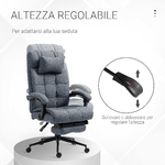 Vinsetto-Sedia-da-Ufficio-Ergonomica-Reclinabile-Sedia-Direzionale-con-Schiena-Alta-Poltrona-Ufficio-con-Poggiatesta-e-Poggiapiedi-Estraibile-66x70x116-124cm-Grigio