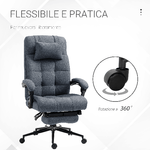 Vinsetto-Sedia-da-Ufficio-Ergonomica-Reclinabile-Sedia-Direzionale-con-Schiena-Alta-Poltrona-Ufficio-con-Poggiatesta-e-Poggiapiedi-Estraibile-66x70x116-124cm-Grigio