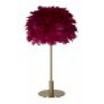 LAMPADA DA TAVOLO BALL FEATHER BORDEAUX CM Ø 30X50