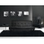 Divano letto reclinabile tre posti ecopelle nero 180x78cm Sicorage Carlet