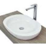 Lavabo da appoggio senza troppo pieno 59x42x9,5cm Bianco Mues Smail