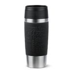 EMSA Travel Mug Classic N2020200 tazza da viaggio 360 ml Nero, Acciaio inox Acciaio inox