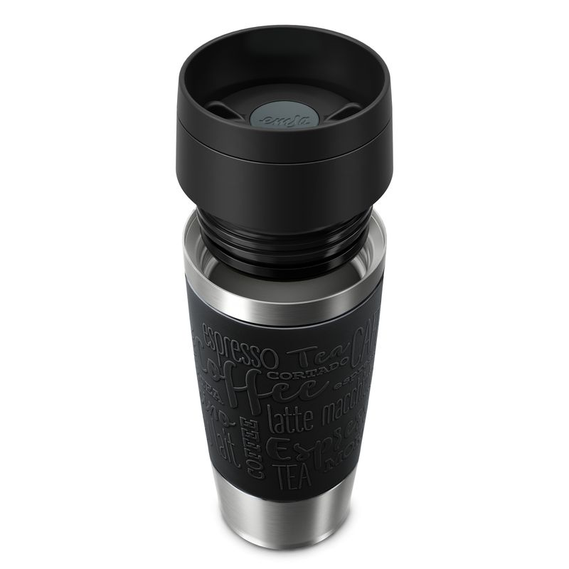 EMSA-Travel-Mug-Classic-N2020200-tazza-da-viaggio-360-ml-Nero-Acciaio-inox-Acciaio-inox