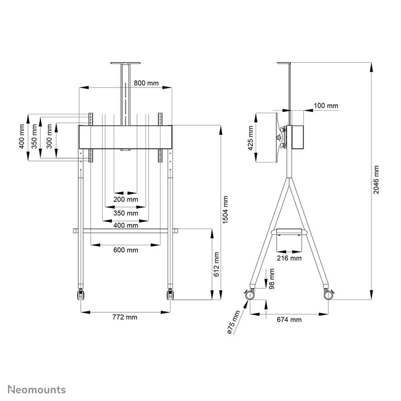 Neomounts-Mobiletto-portatile-per-TV