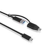 USB-3.2--Gen-2--Type-C-zu-Type-A-Kabel--Integrierter-Type-A-zu-Type-C-Adapter--Datentransferraten-von-bis-zu-10-Gbit-s--