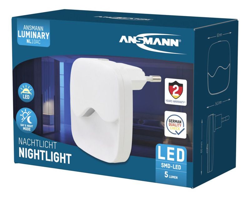 Ansmann-NL10AC-Luce-notturna-con-spina