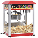 VidaXL 51058 macchina per popcorn Nero, Rosso, Acciaio inox 1400 W