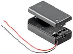 Wentronic-Goobay-1x-9V-Block-Batteriehalter-Schwarz---lose-Kabelenden-wasserabweisend--48171-