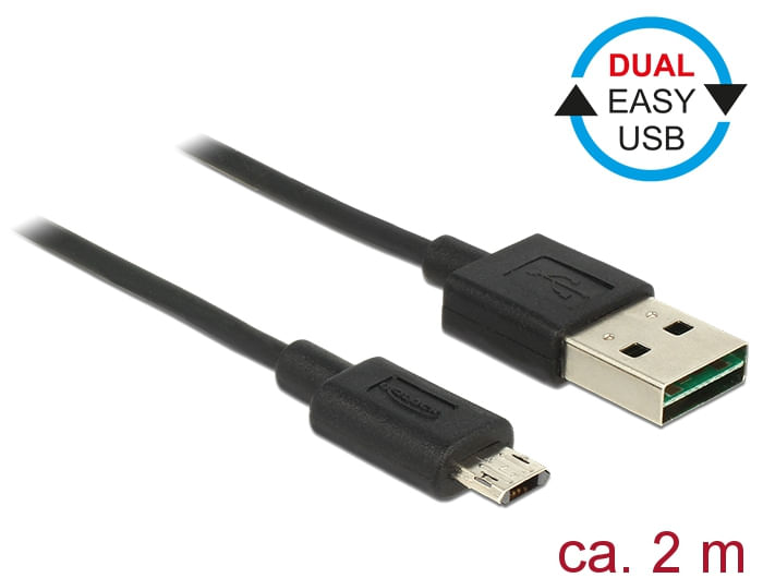 Delock-Cavo-EASY-USB-2.0-Tipo-A-maschio--EASY-USB-2.0-Tipo-Micro-B-maschio-2-m-nero