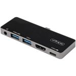 StarTech.com Adattatore Multiporta USB C a HDMI 4K 60Hz, Hub USB 3.0 a 3 porte, HDMI 2.0 Audio - USB