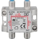 Goobay Wentronic goobay SAT VT 03 - Satellitenantennen-Splitter - F-Stecker weiblich zu F-Stecker weiblich (67002)