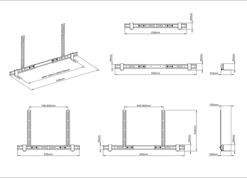 Multibrackets-7895-supporto-da-parete-per-casse-acustiche-Staffa-per-TV-Nero