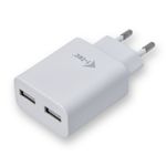 I-tec CHARGER2A4W Caricabatterie per dispositivi mobili Telefono cellulare Bianco AC Interno